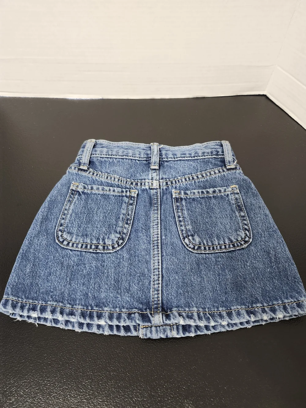 Girls 3T Denim Snap Button-Front Skirt Adjustable Waist Casual Everyday Wear